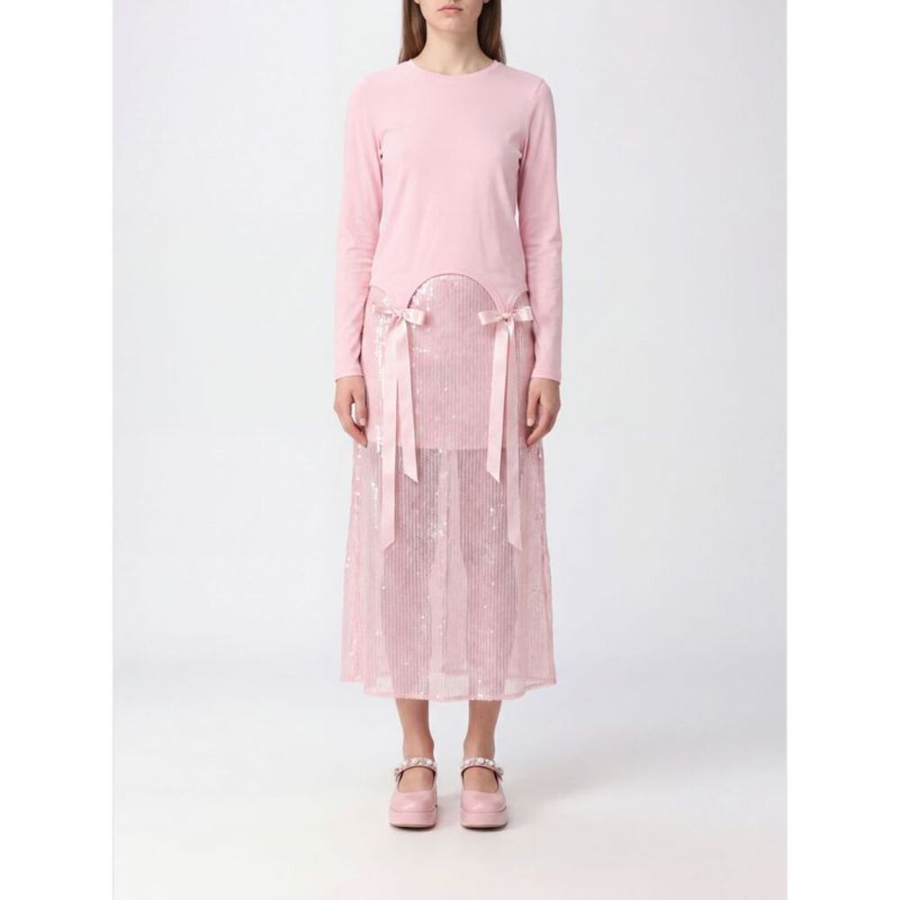 Simone Rocha Women Long-Sleeved Lyocell Top Simone Rocha With Embroidery And Bow
